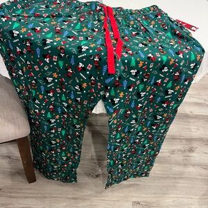 Old Navy Green Pajama Pants with Disney Print